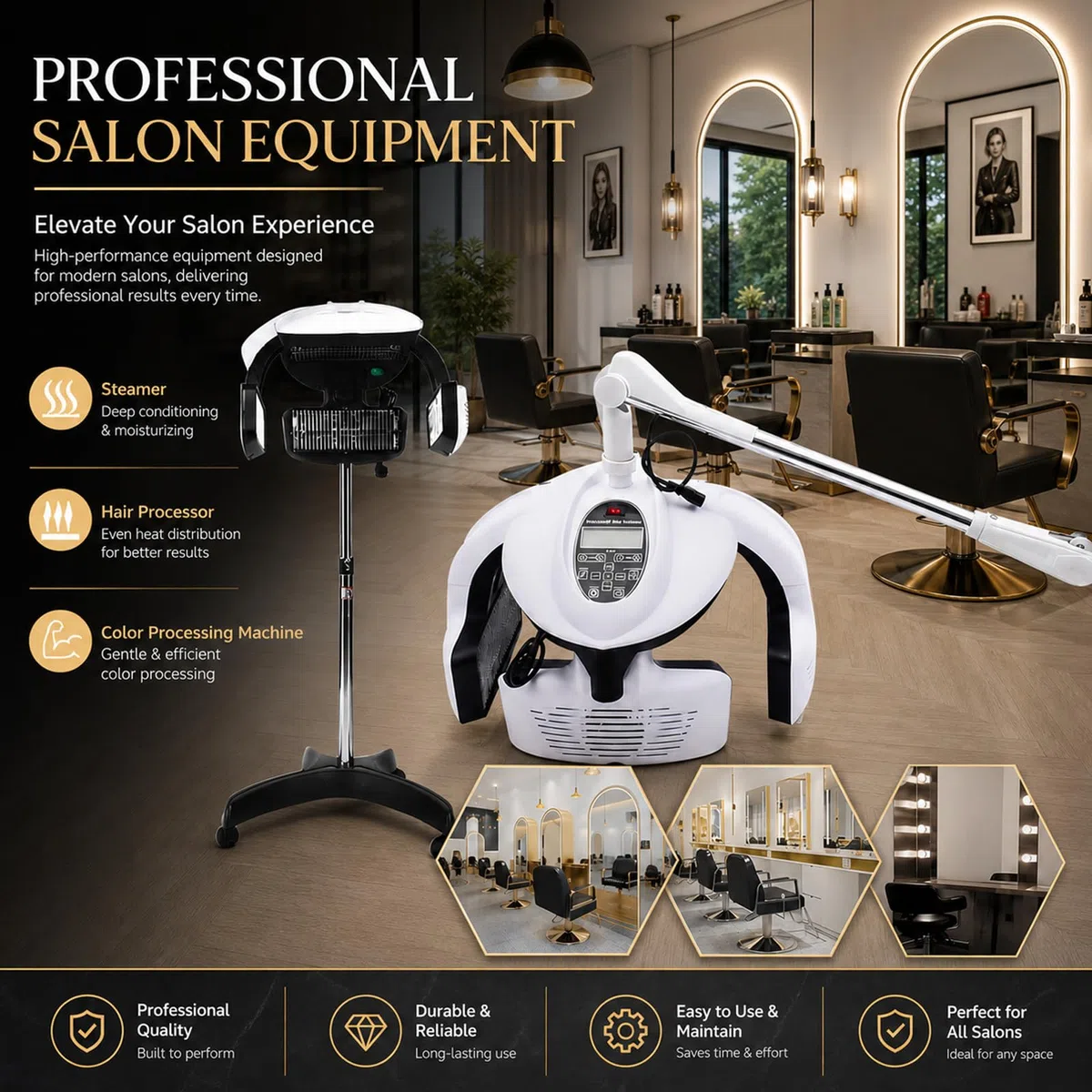 SèChe-Cheveux Professionnel Mural 800 W Black-Suspended