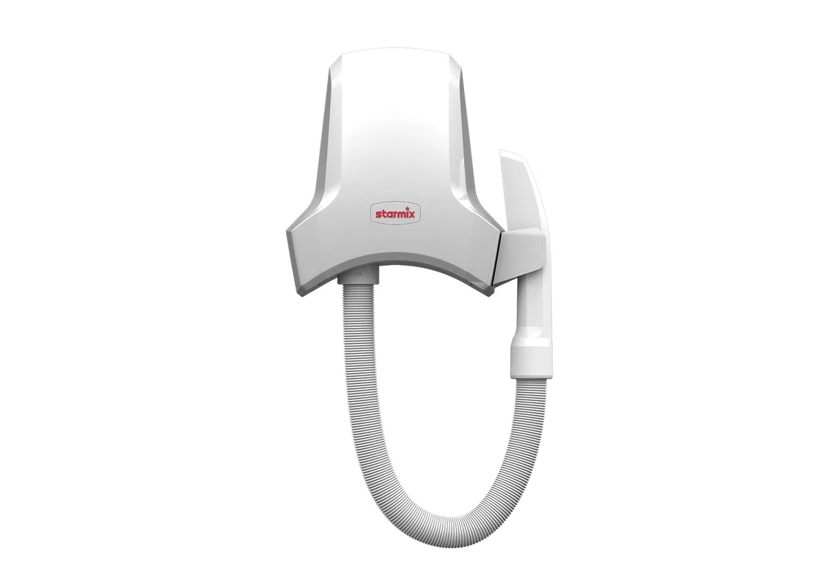 Starmix Sèche-cheveux AirStar TB-C1 - Sèche-cheveux efficace avec long tube pour un coiffage confortable (800 W, blanc)