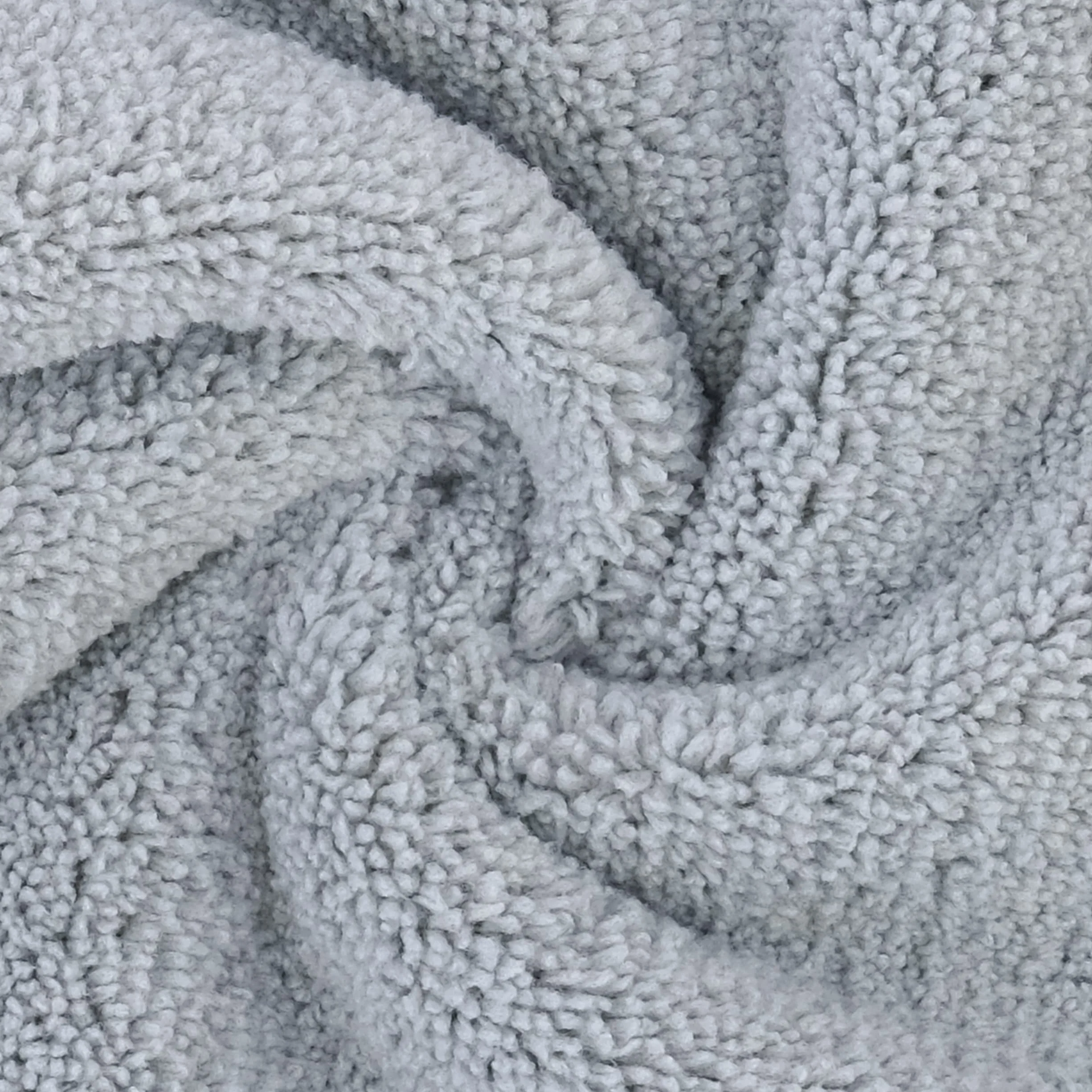 Polyte - 2 Serviettes Turban en Microfibres - séchage des Cheveux - Gris - 31 x 71 cm