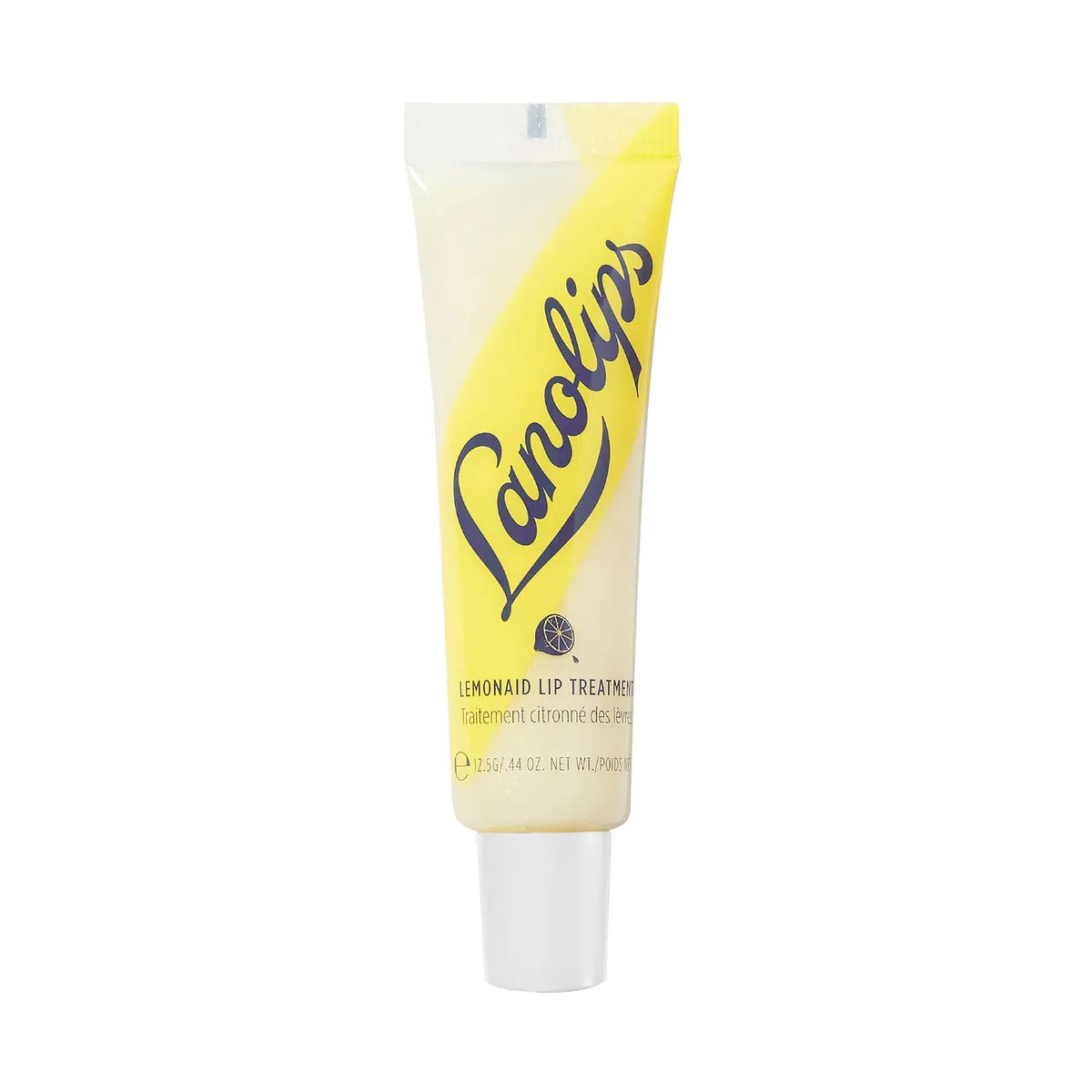 Lanolips Lemonaid Lip Treatment – Exfoliant hydratant pour les lèvres à la lanoline, à la vitamine E + Shimmer – Hydratant teinté pour les lèvres sèches, craquelées et épluchantes (12.5 g)
