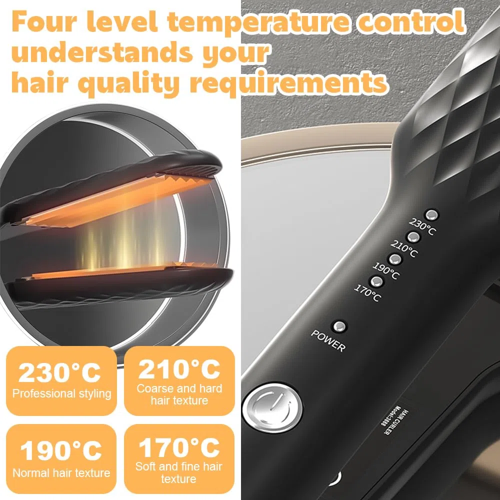 Fer A Gaufrer Les Cheveux, Gauffreur a Cheveux, Fer À Onduler Avec 4 Température Réglable, Onduleur Cheveux Pour Cheveux Volumisants, FerA Onduler Cheveux pour Cheveux Longs, Courts