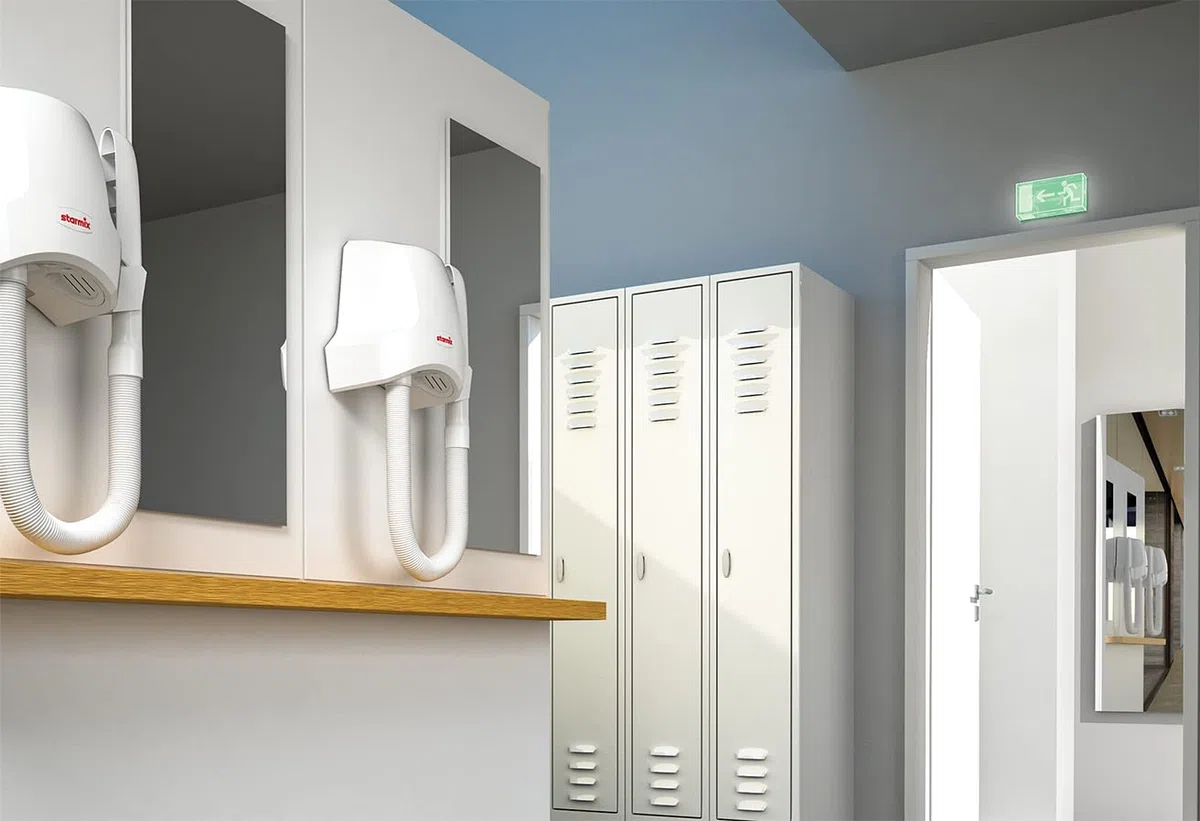 Starmix Sèche-cheveux AirStar TB-C1 - Sèche-cheveux efficace avec long tube pour un coiffage confortable (800 W, blanc)