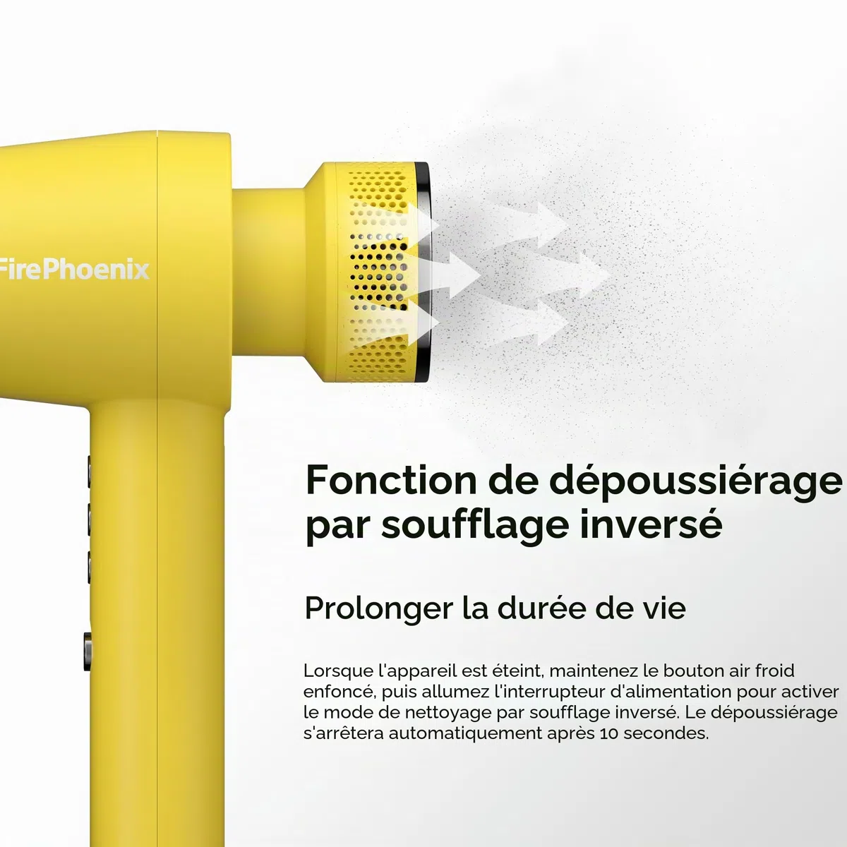 FirePhoenix M2 Professional Hair Dryer, Ionic, 110K RPM, Quiet