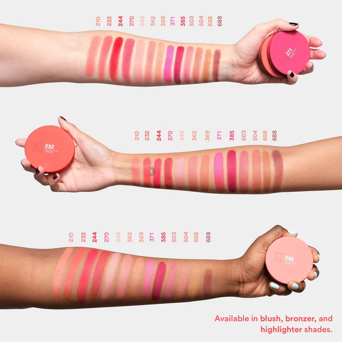 3INA MAKEUP - The No-Rules Powder 503 - Rose nude - Poudre Compacte 3 en 1 Rose nude pour Yeux Lèvres et Joues - Poudre avec Acide Hyaluronique et Céramides - Formule Légère - Vegan - Cruelty Free