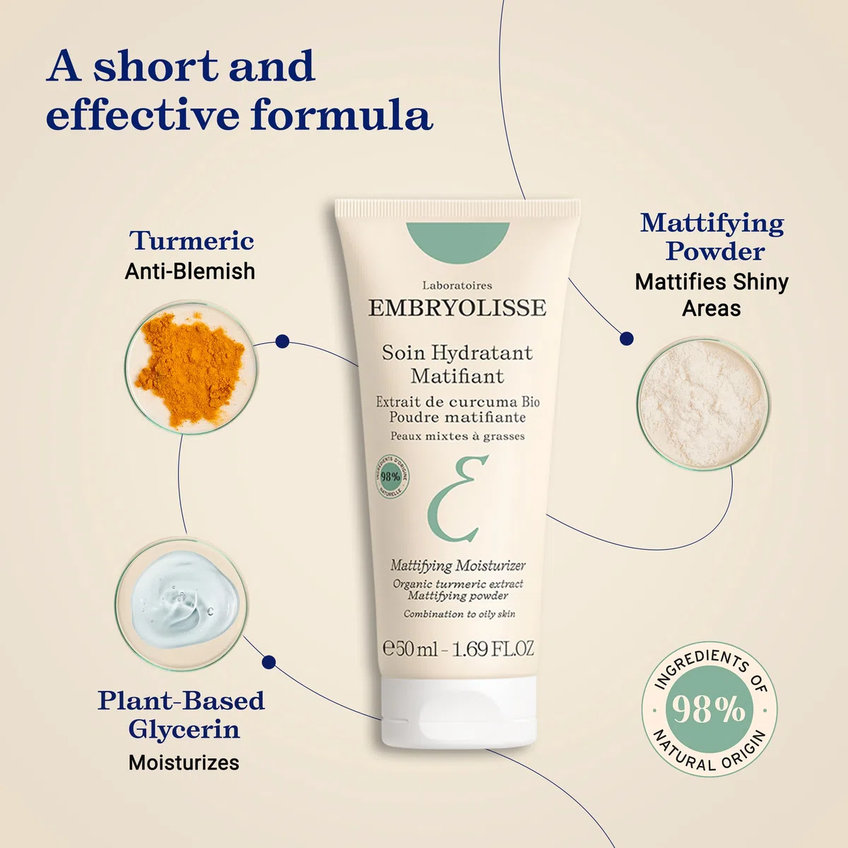 Embryolisse Soin Hydratant Matifiant 50 ml