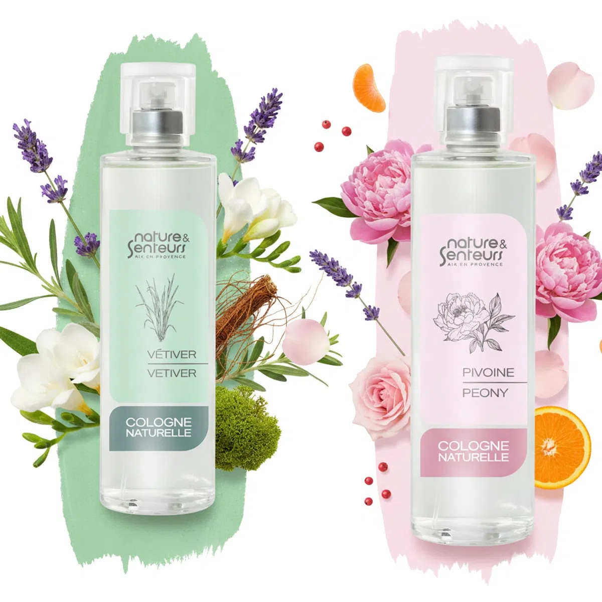 Nature & Senteurs Coffret Découverte Eaux de Cologne – 8 x 100 ml – Florale, Cédrat, Pivoine, Vétiver, Naturelle, Chèvrefeuille, Solaire, Thé Vert – Fabriquées en France