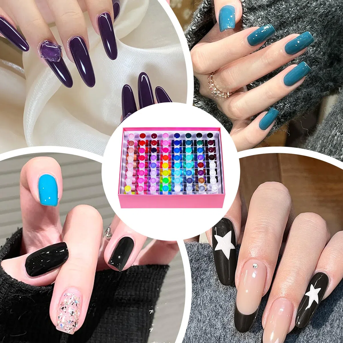 Set De Vernis À Ongles Séchage 60 Couleurs Fournitures De Beauté