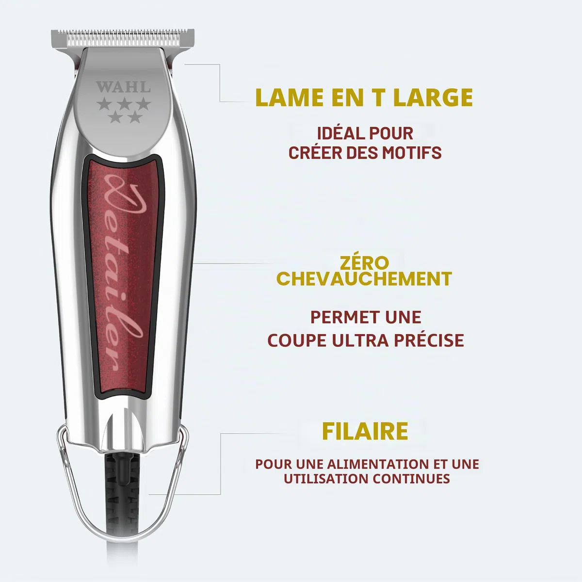 Wahl T-Wide 5 Star Series Tondeuse à barbe, 38 mm