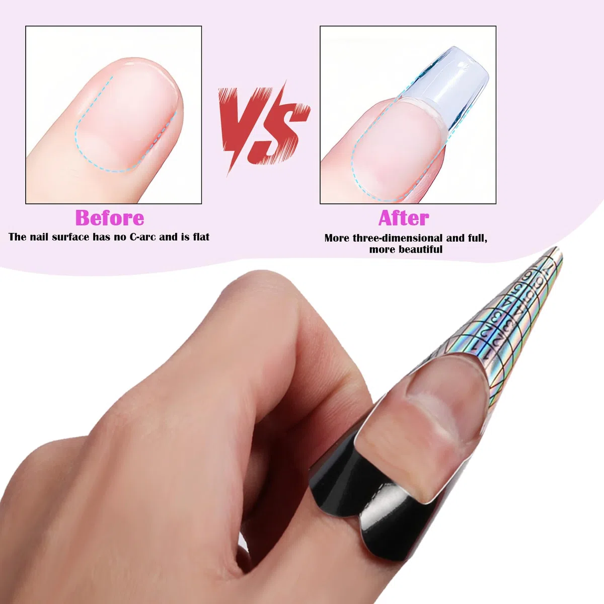 300 Pièces Chablons Ongles Extension, Auto-Adhésif Ongles Forme pour Gel UV Acrylique, Chablon Papier pour Nails Art, Modèles de Construction Nail Art Professionnel (Noir)