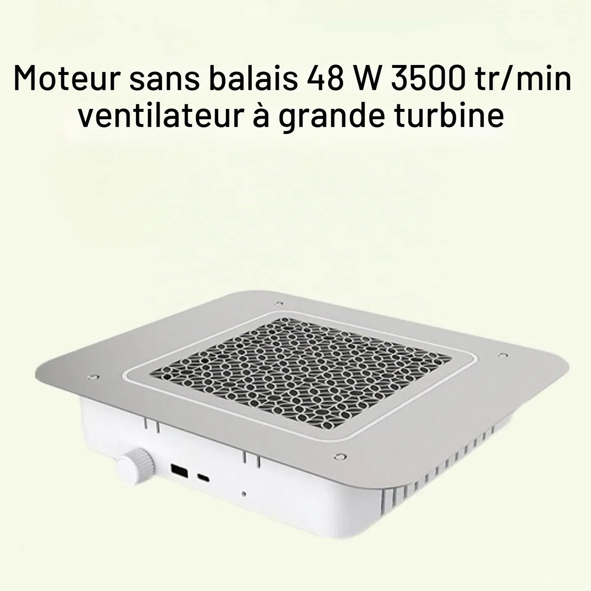 collecteur de poussière d'ongles aspiration puissante aspirateur à ongles table intégré extracteur professionnel nail tech 3500 tr/min machine sans brosse en manucure encastrable 100w