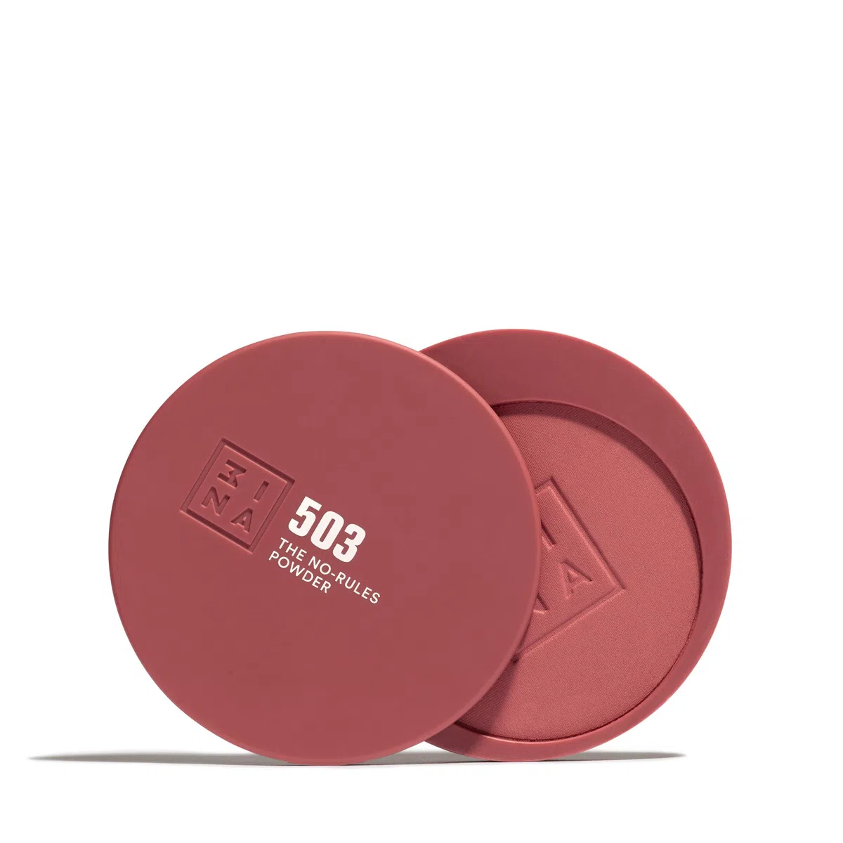 3INA MAKEUP - The No-Rules Powder 503 - Rose nude - Poudre Compacte 3 en 1 Rose nude pour Yeux Lèvres et Joues - Poudre avec Acide Hyaluronique et Céramides - Formule Légère - Vegan - Cruelty Free