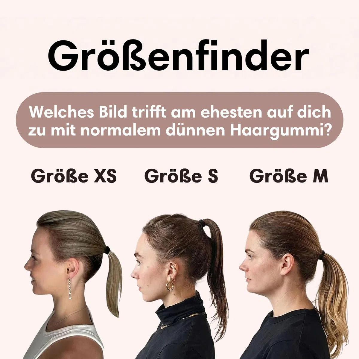 Chouchou à cheveux noir – Élastique tressé innovant pour visiblement plus de volume dans la queue de cheval – Maintien solide et doux pour les cheveux – Fabriqué en Allemagne [True Black S