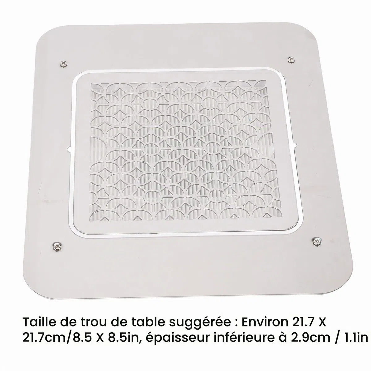 collecteur de poussière d'ongles aspiration puissante aspirateur à ongles table intégré extracteur professionnel nail tech 3500 tr/min machine sans brosse en manucure encastrable 100w
