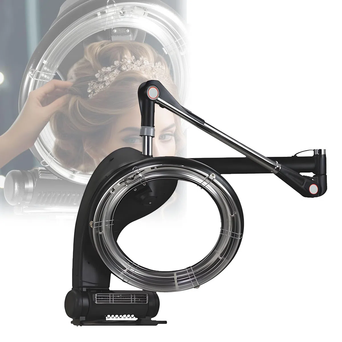 Appareil de Traitement Capillaire Rotatif à 360 degrés, sèche-Cheveux Orbital UFO 3 en 1, Appareil à Vapeur pour Salon de Coiffure ou Soins capillaires à Domicile Hanging