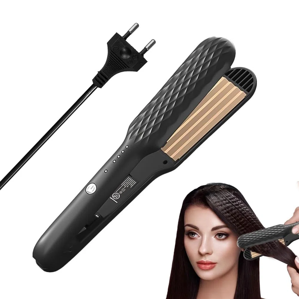 Fer A Gaufrer Les Cheveux, Gauffreur a Cheveux, Fer À Onduler Avec 4 Température Réglable, Onduleur Cheveux Pour Cheveux Volumisants, FerA Onduler Cheveux pour Cheveux Longs, Courts