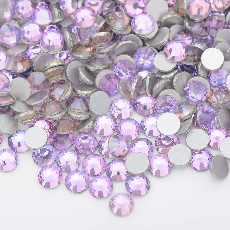 Vente en gros 100 bruts SS6 8 10 12 16 20 30 cristal rose violet dos plat strass en vrac colle sur décoration des ongles pierre-02 cristal AB,ss6 100gr 14400pcs 03 noir ss16 100gr 14400pcs