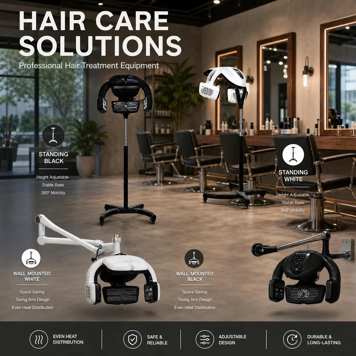 SèChe-Cheveux Professionnel Mural 800 W Black-Suspended