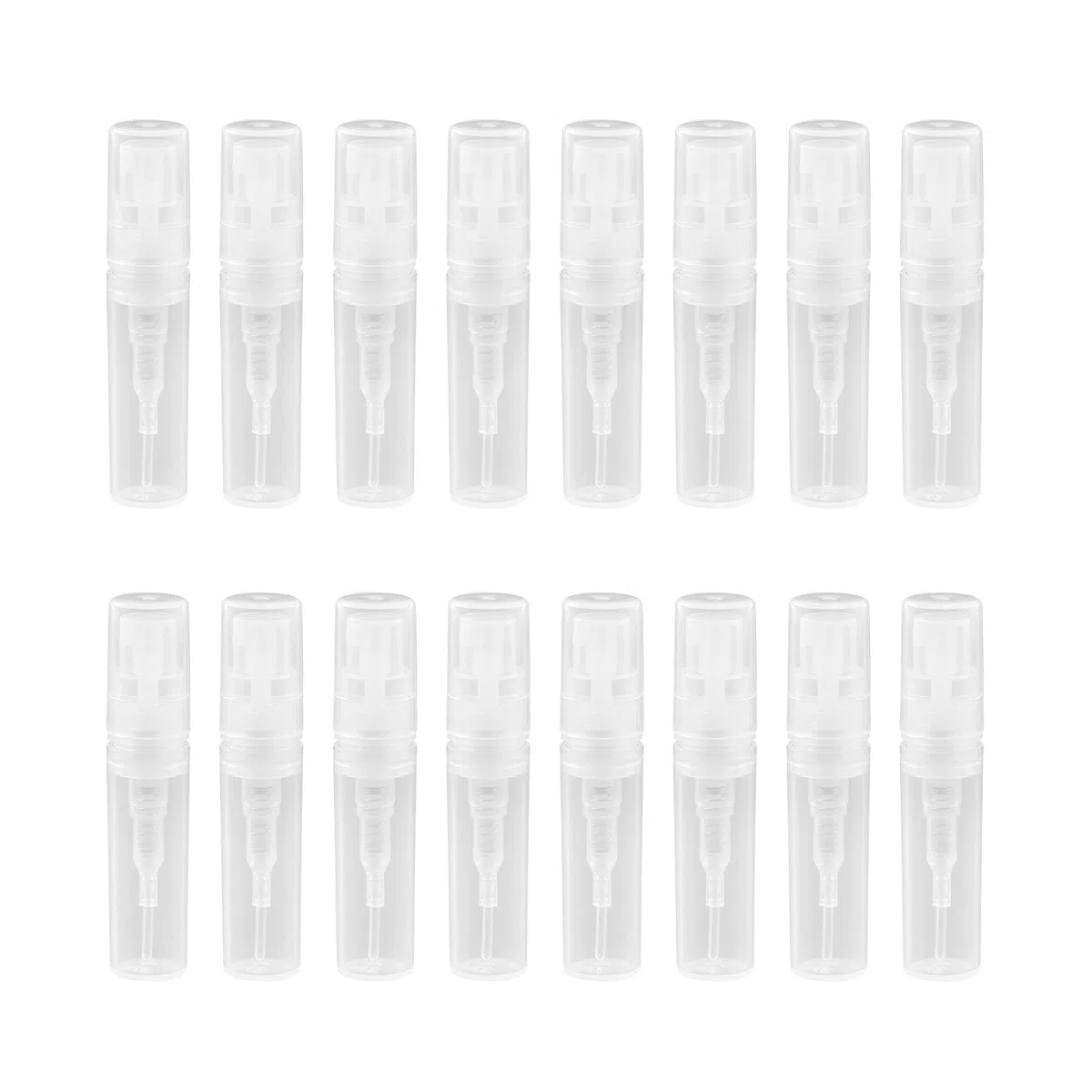 Lot de 1 000 petits flacons vaporisateurs en plastique transparent de 2 ml