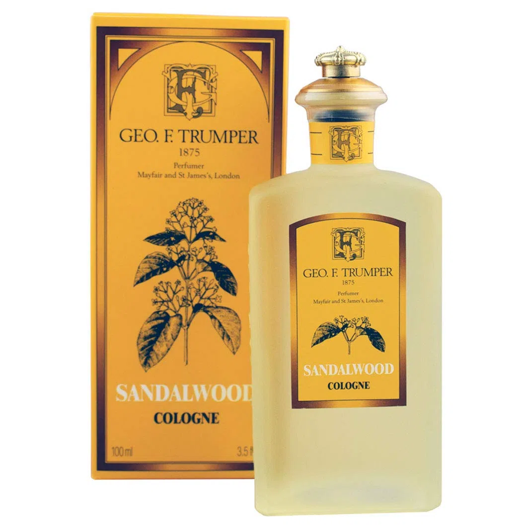 Geo F Trumper Bois de santal Cologne (100 ml, flacon en verre)