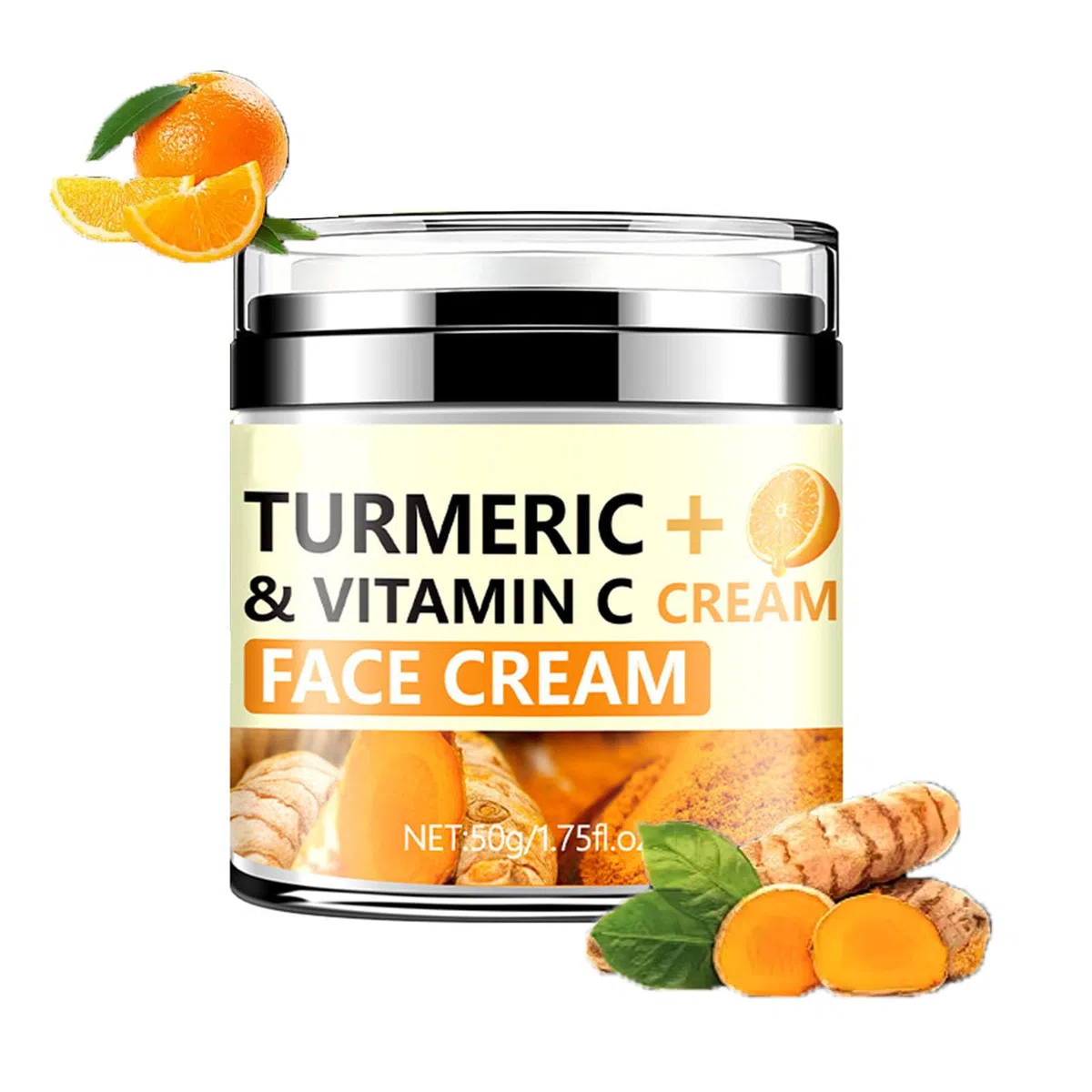 Crème raffermissante pour le cou au curcuma, crème hydratante anti-rides et liftante pour le cou pour lisser les rides, raffermir et lifter la peau, ridules du cou 1,69 oz