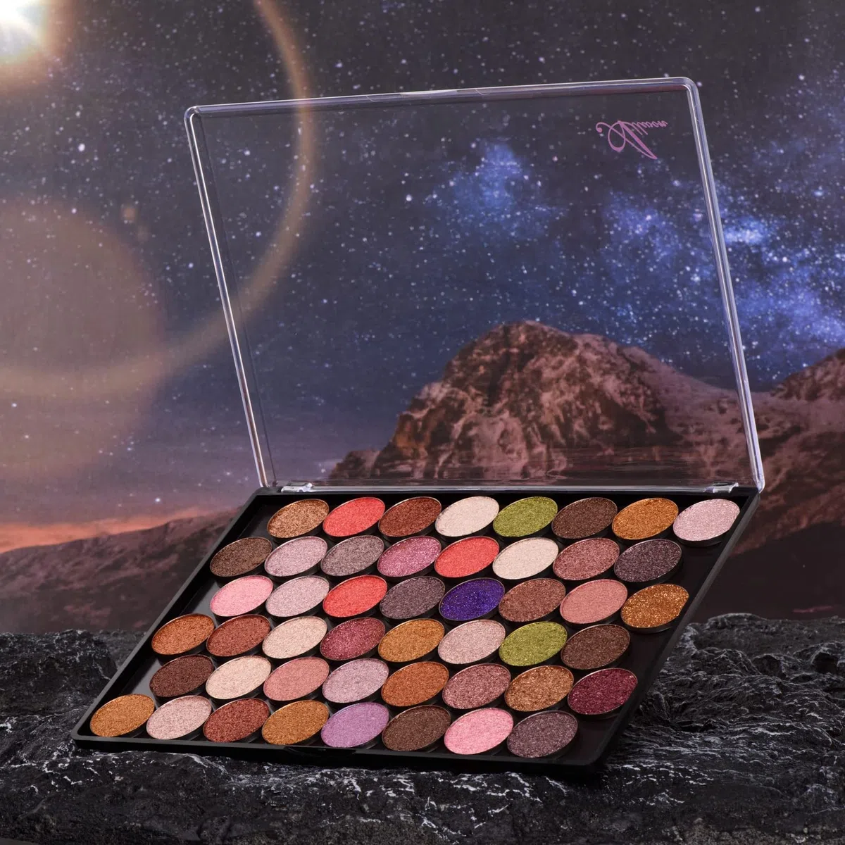 Allwon large palette de maquillage en plastique transparent magnétique vide pour fard à paupières rouge à lèvres blushpowder