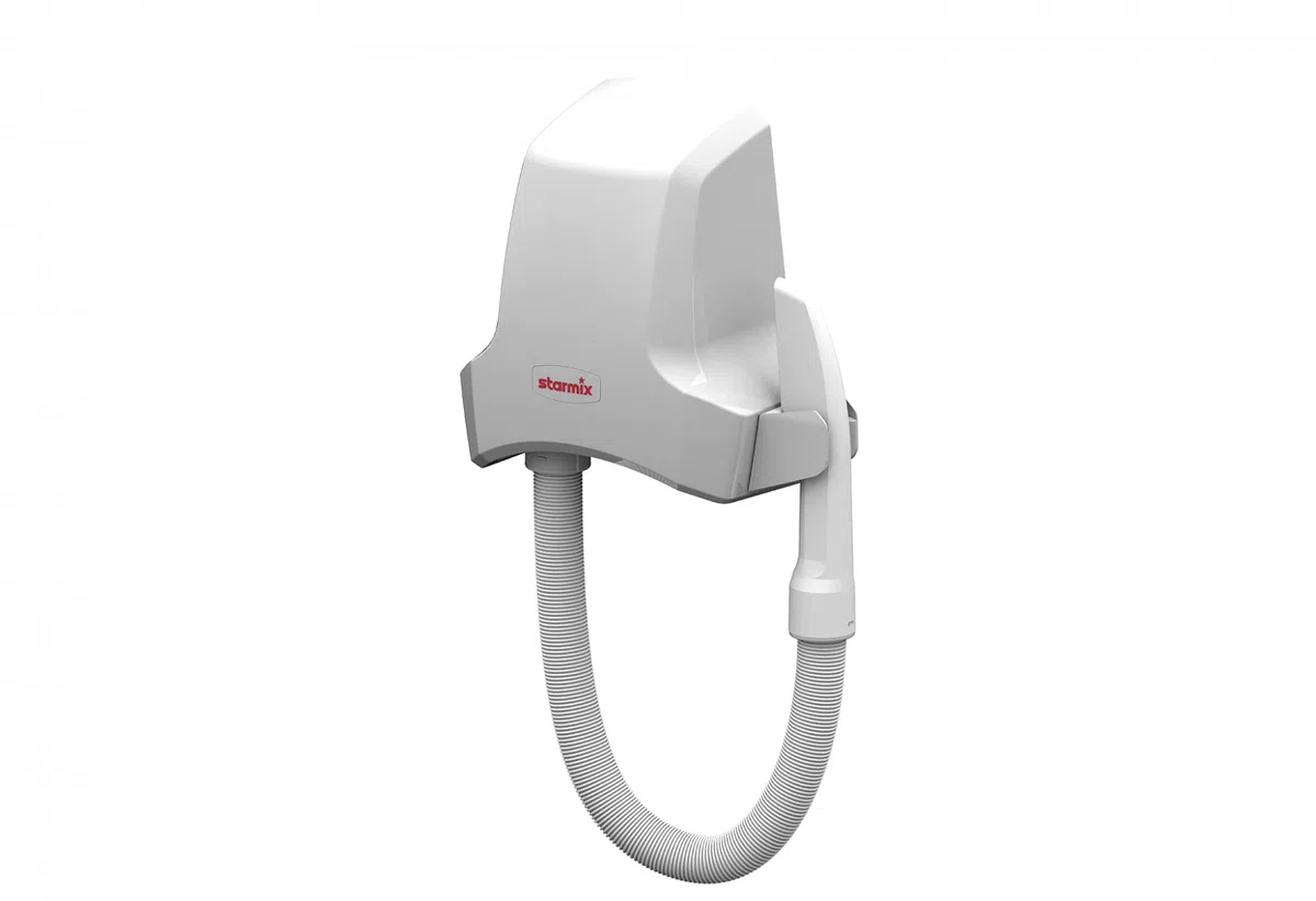 Starmix Sèche-cheveux AirStar TB-C1 - Sèche-cheveux efficace avec long tube pour un coiffage confortable (800 W, blanc)