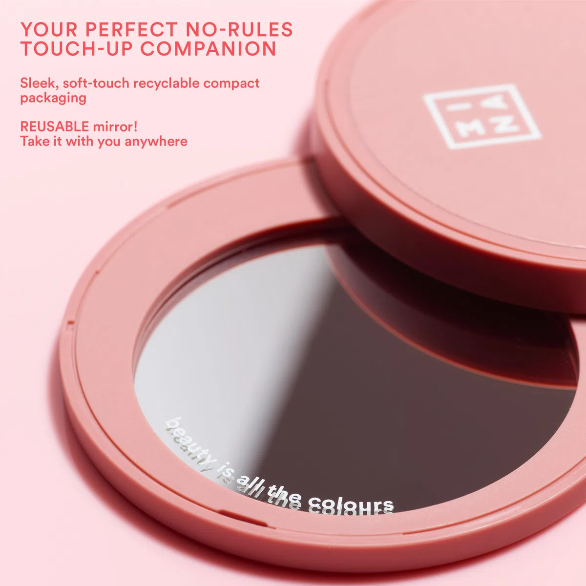 3INA MAKEUP - The No-Rules Powder 503 - Rose nude - Poudre Compacte 3 en 1 Rose nude pour Yeux Lèvres et Joues - Poudre avec Acide Hyaluronique et Céramides - Formule Légère - Vegan - Cruelty Free