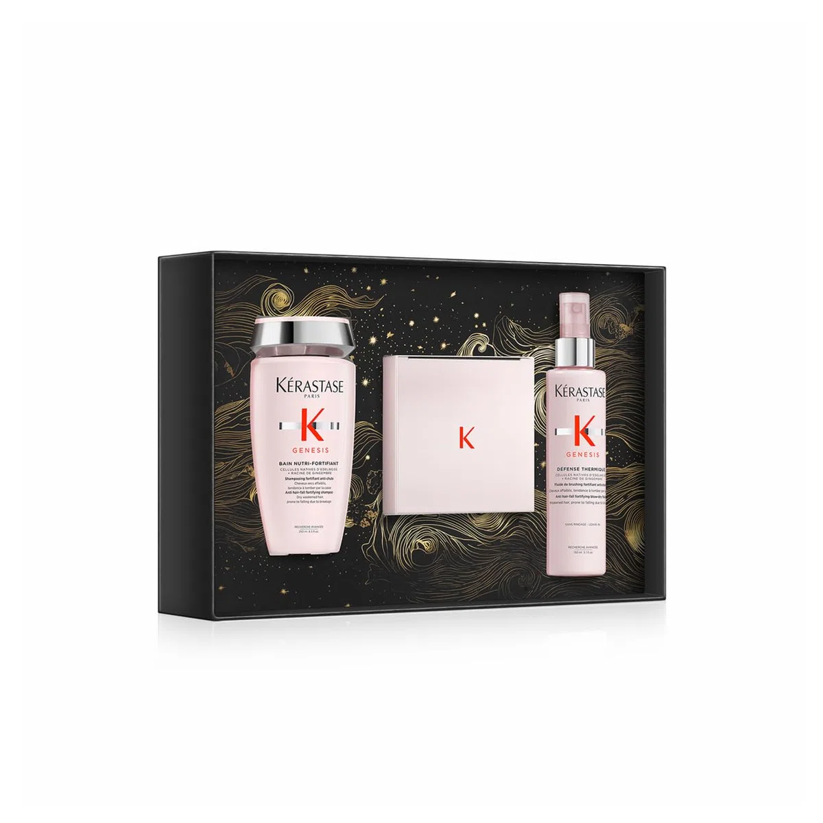 KERASTASE Genesis - Coffret Soins Cheveux - Shampoing Anti-Chute + Masque Reconstituant + Spray Thermoprotecteur - -99 % de Chute de Cheveux due à la Casse au Brossage* - Cheveux Fragiles